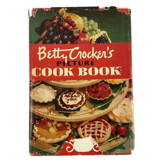 Betty Crocker’s Picture Coobook 1st Edition 5th Printing Dust Jacket 1950 Vtg HC - Picture 1 of 12